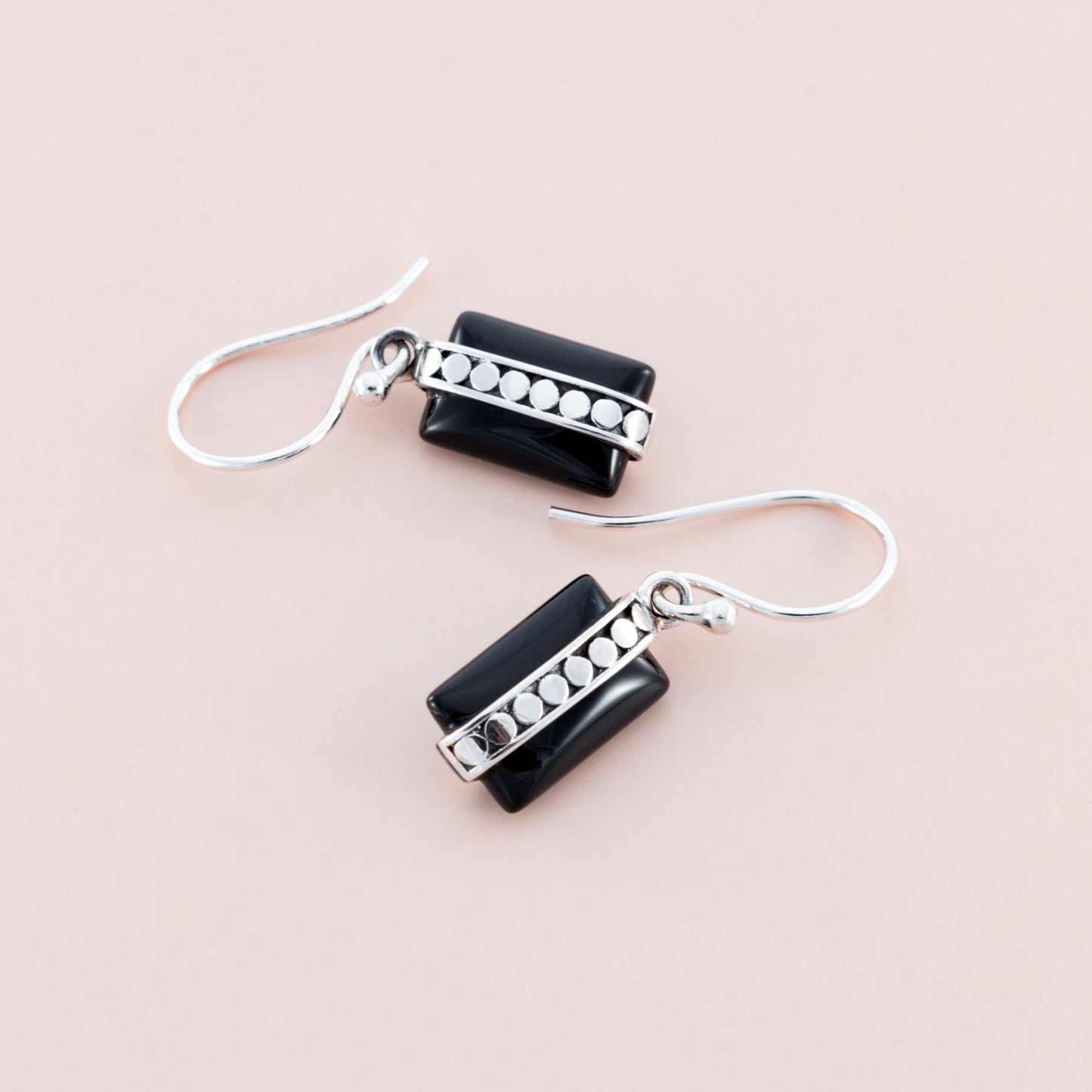 Sterling Silver Black Onyx Dangle
Earrings - The Silver Alchemist