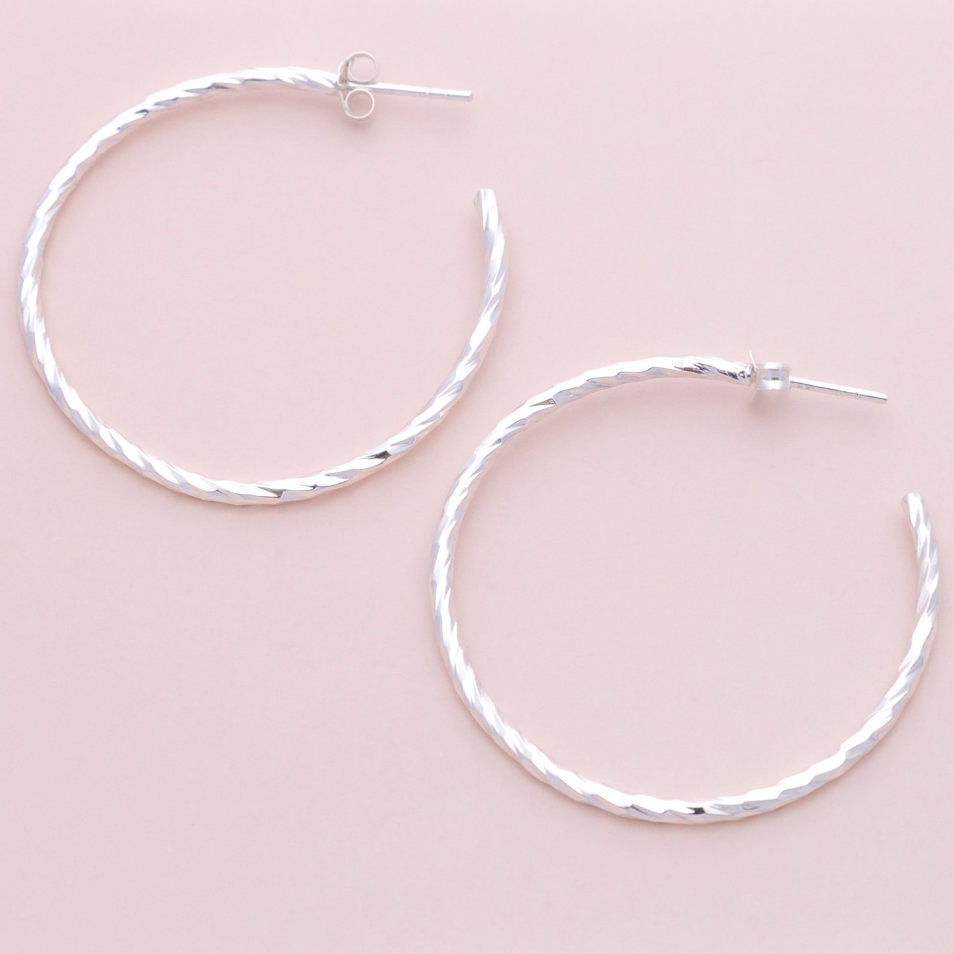 Sterling Silver Twisted Hoops - The Silver Alchemist