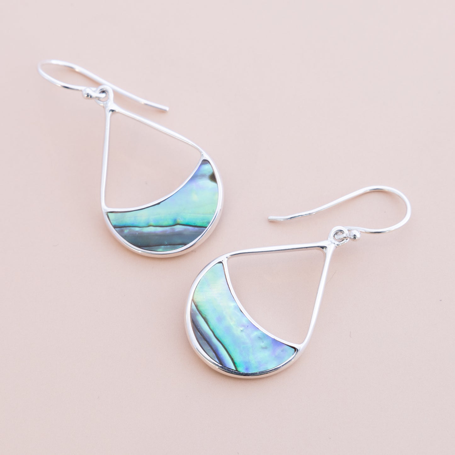 LAST PAIR - Paua Shell Droplet Earrings