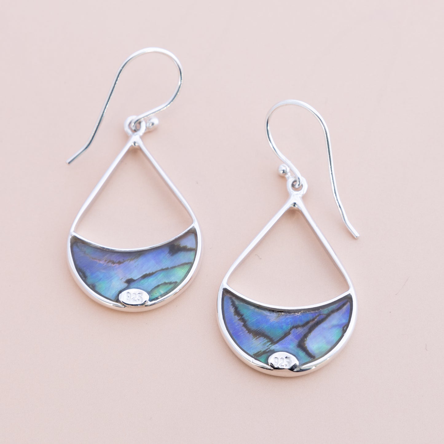 LAST PAIR - Paua Shell Droplet Earrings