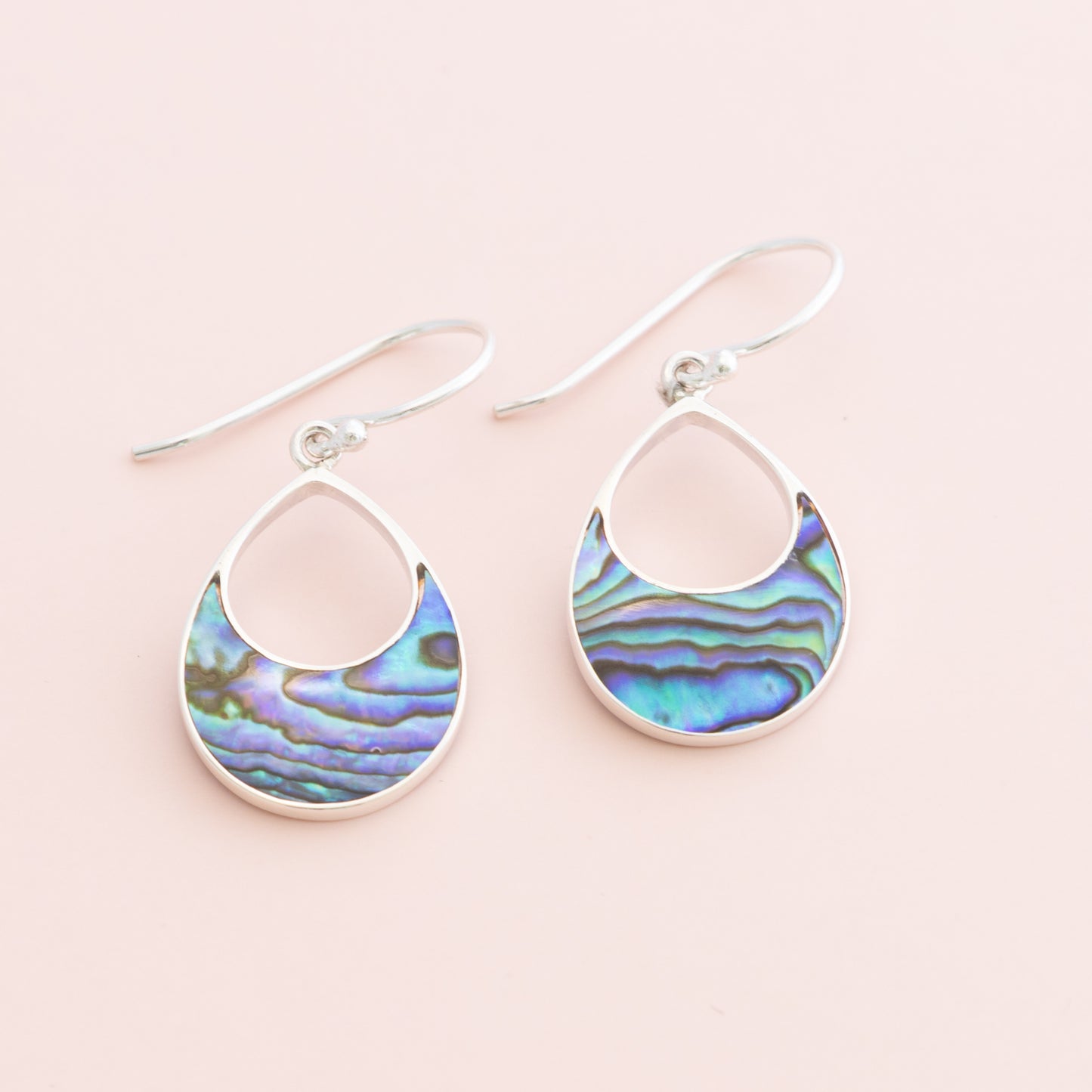 LAST PAIR - Paua Shell Dangle Earrings