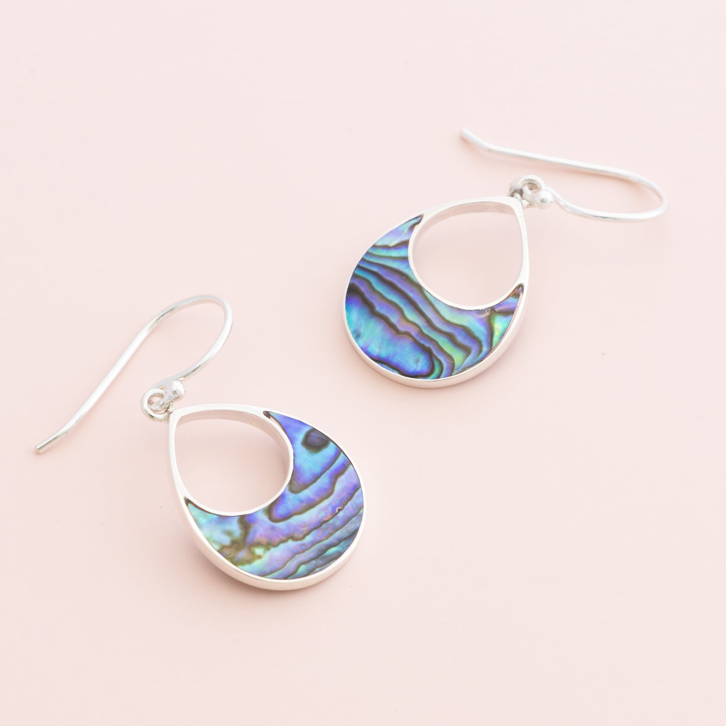 LAST PAIR - Paua Shell Dangle Earrings