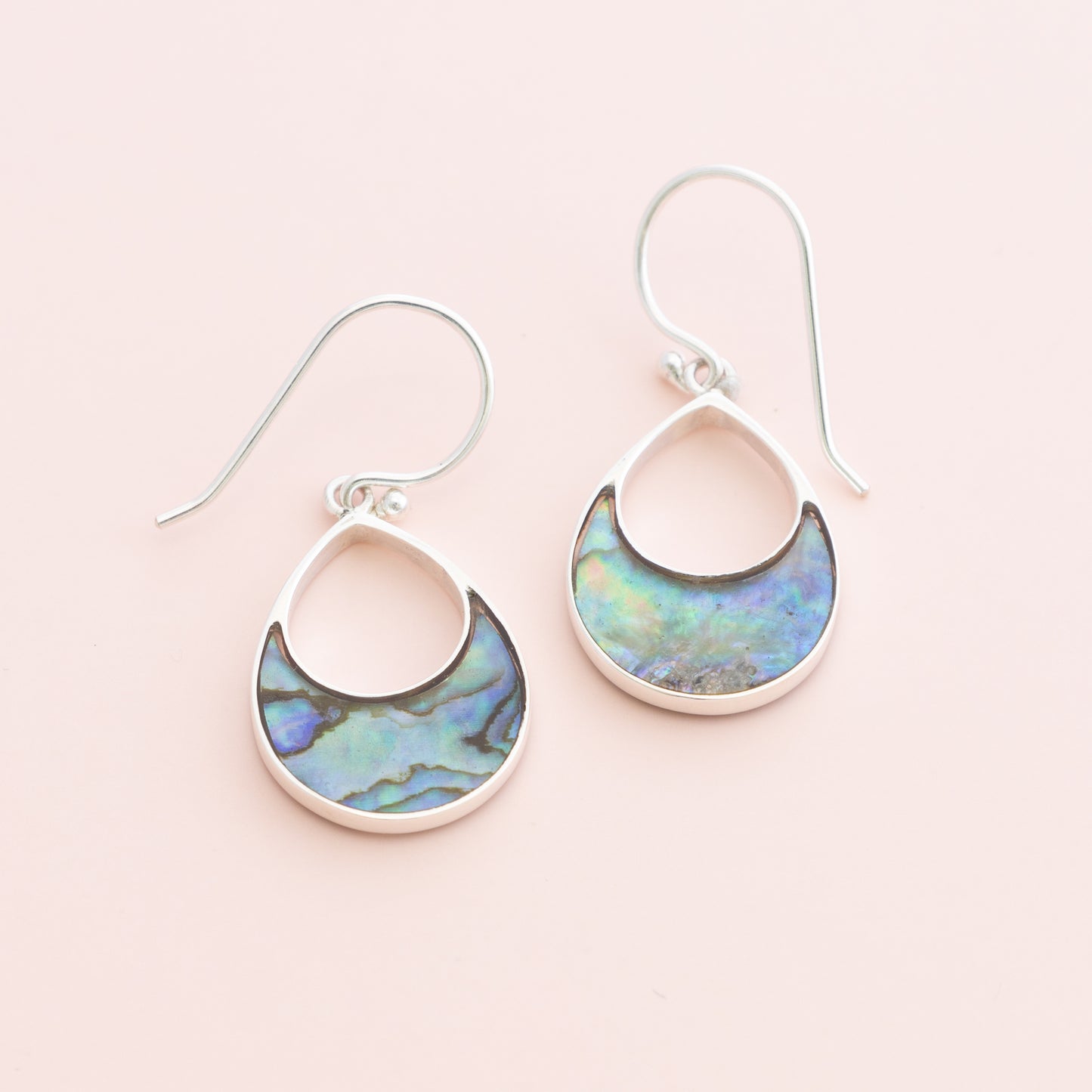 LAST PAIR - Paua Shell Dangle Earrings