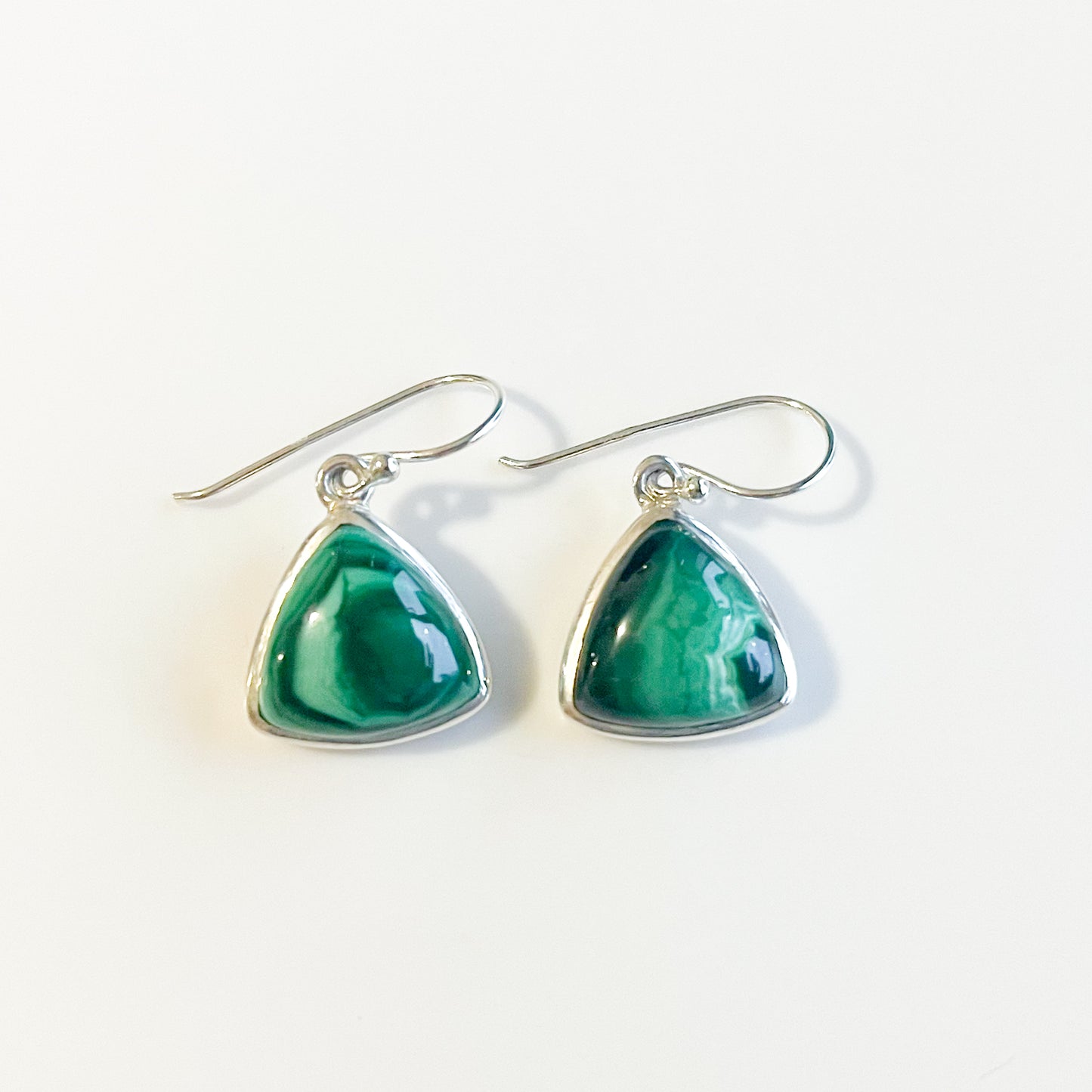 Malachite Gemstone Dangle Earrings