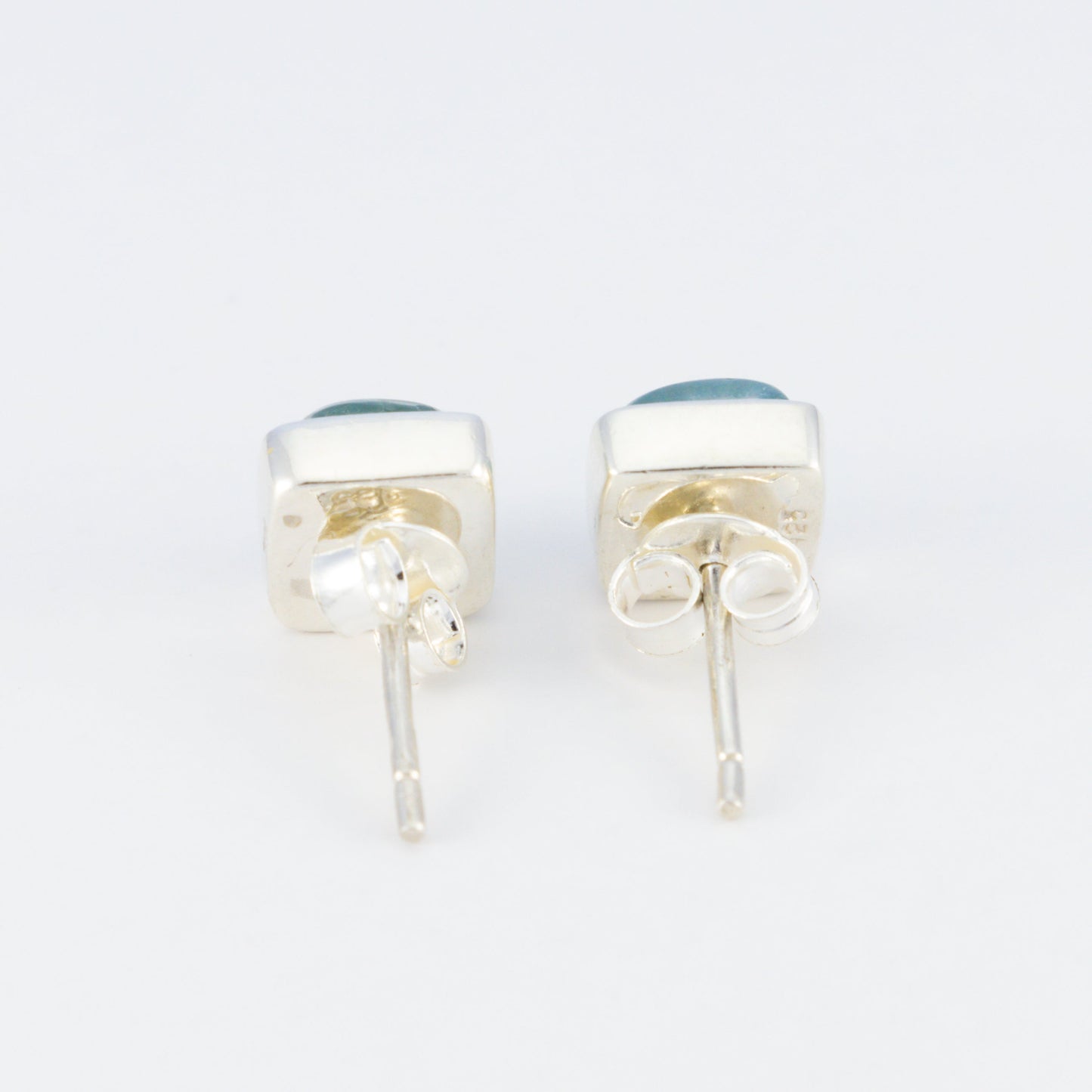 Apatite Gemstone Square Studs