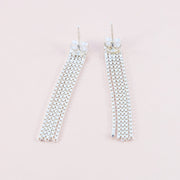 Five Chain Silver Earrings