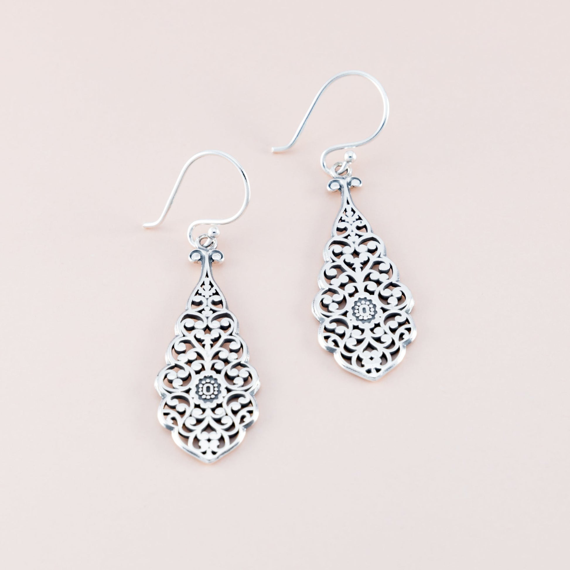 Sterling Silver Intricate Filigree Drop Earrings - The Silver Alchemist