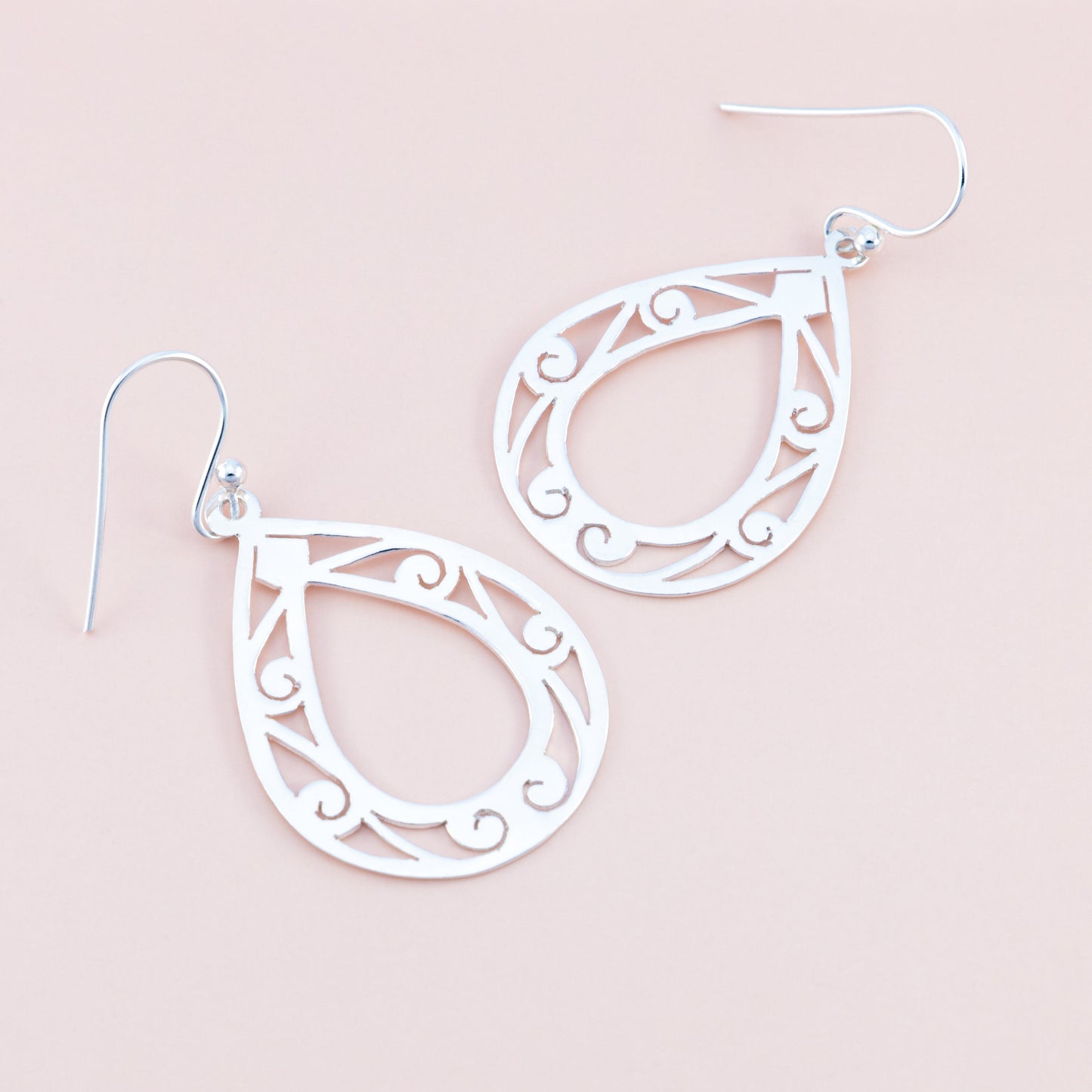 Sterling Silver Peace Drop Earrings - The Silver Alchemist