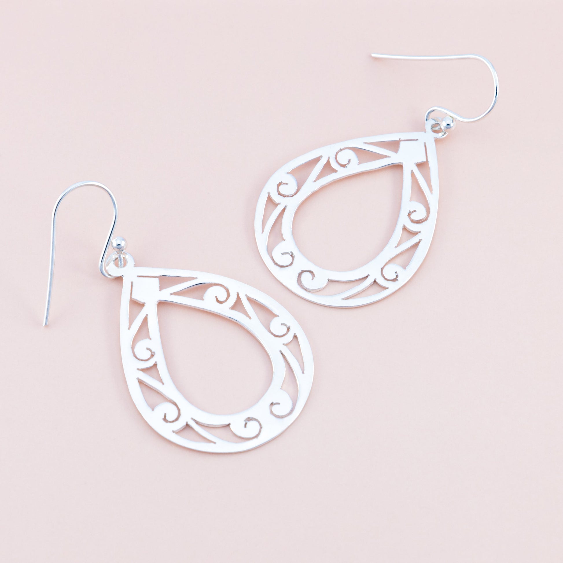 Sterling Silver Peace Drop Earrings - The Silver Alchemist