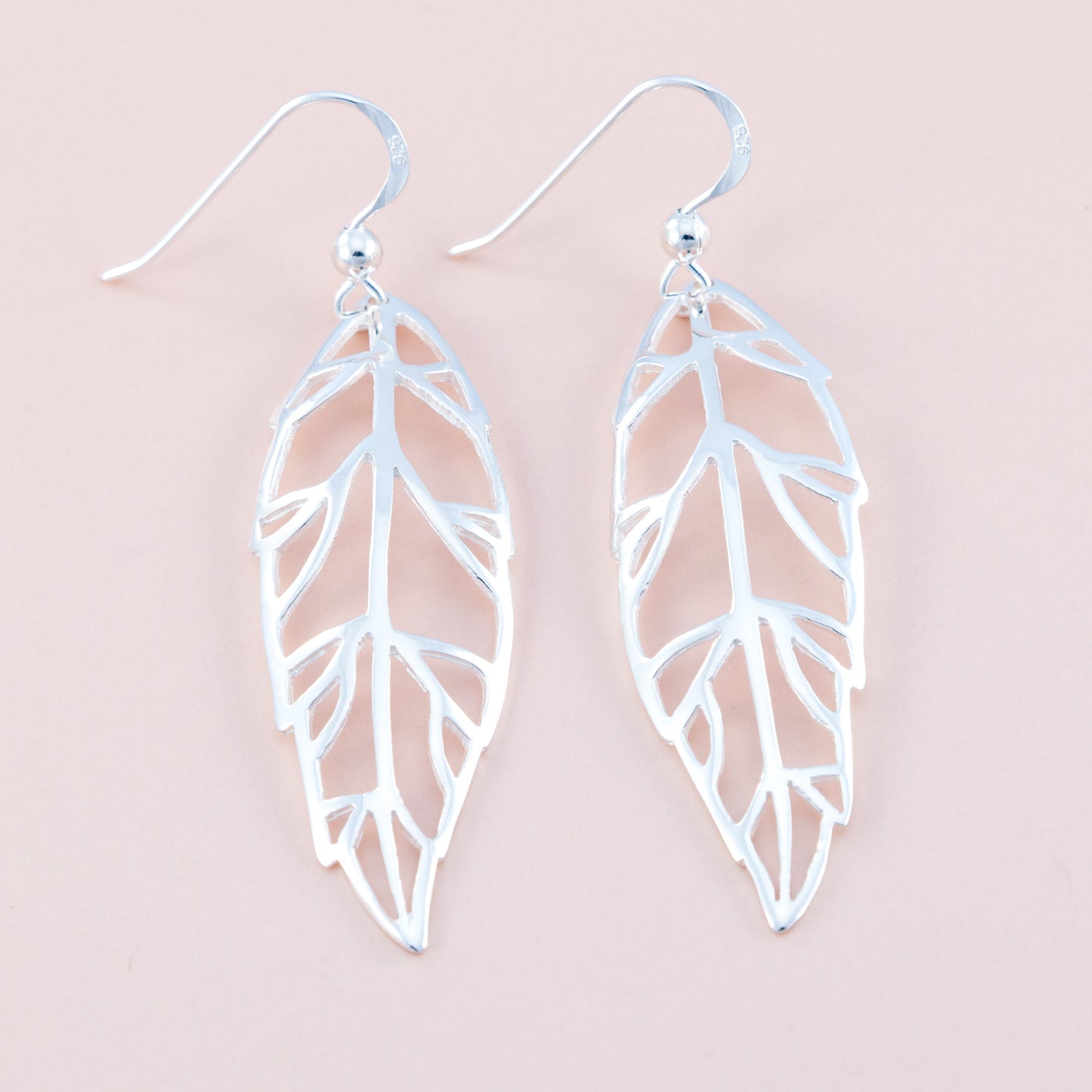 Sterling Silver Skeleton Leaf Earrings - The Silver Alchemist