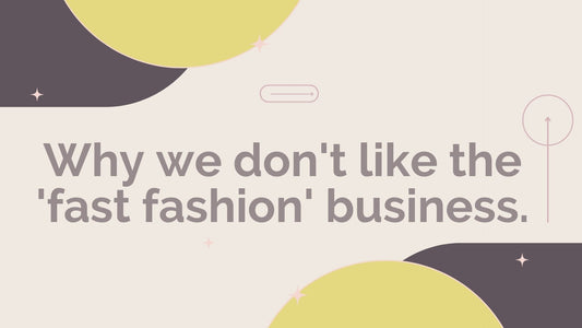 WHY WE DON'T LIKE THE FAST FASHION BUSINESS.
