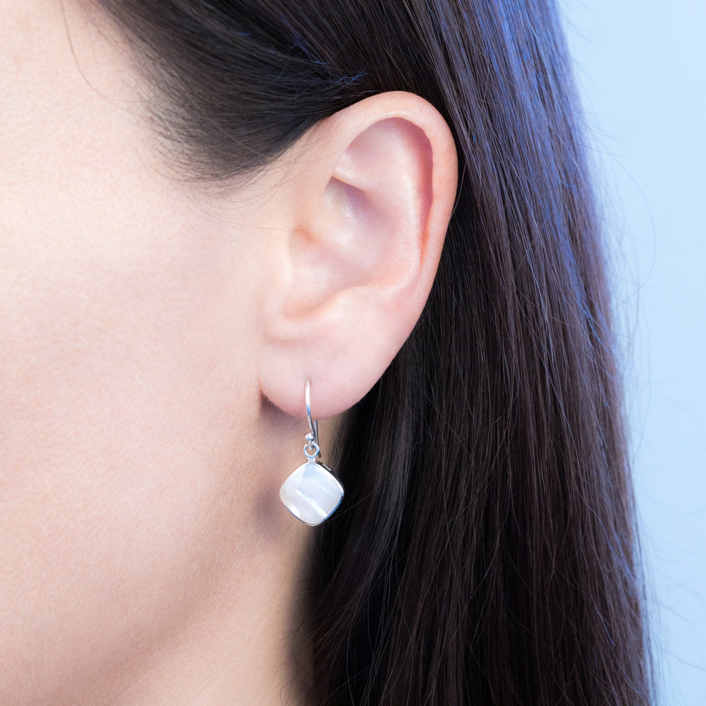 Sterling Silver Mother of Pearl Earrings - The Silver Alchemist