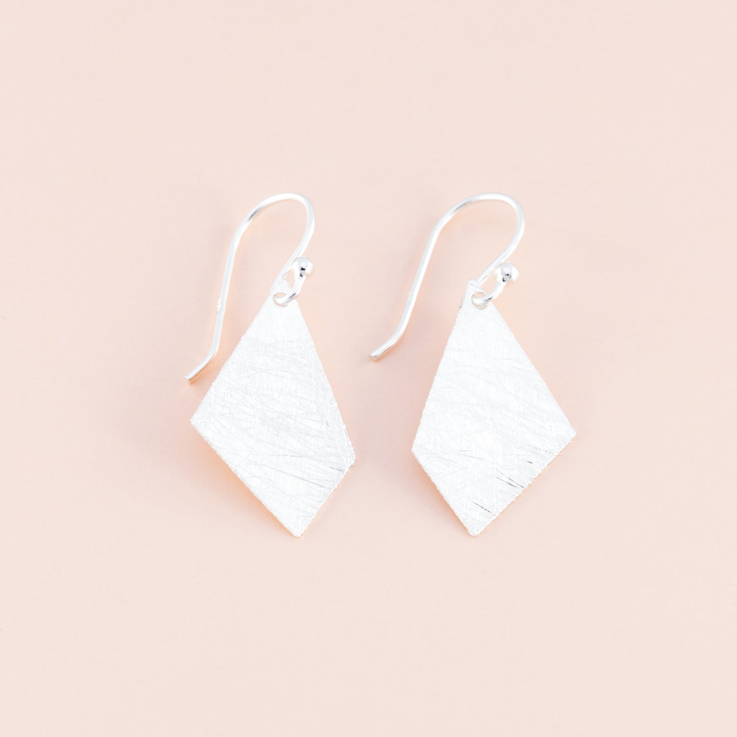 Sterling Silver Delicate Abstract Matte Earrings - The Silver Alchemist