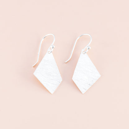 Sterling Silver Delicate Abstract Matte Earrings - The Silver Alchemist