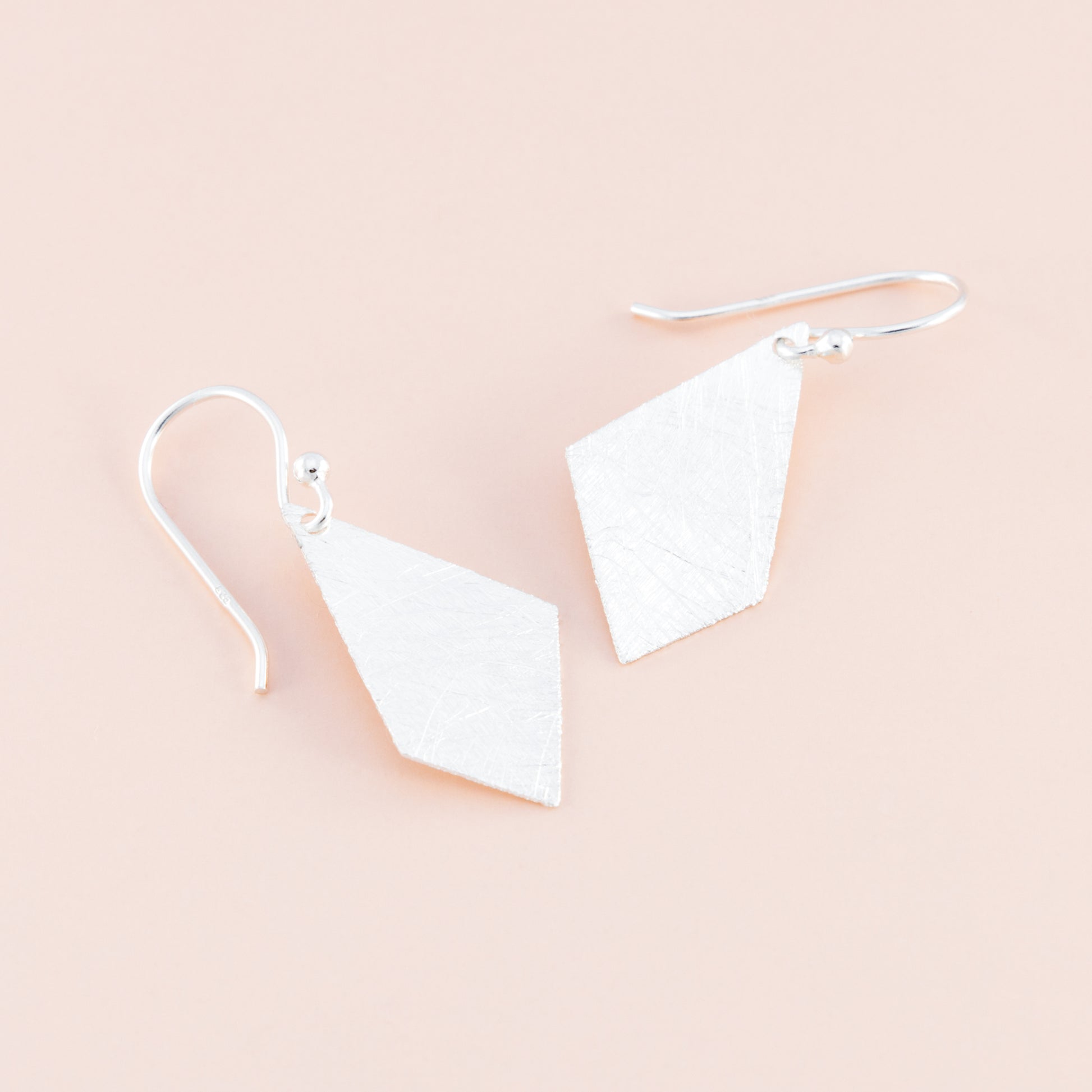 Sterling Silver Delicate Abstract Matte Earrings - The Silver Alchemist