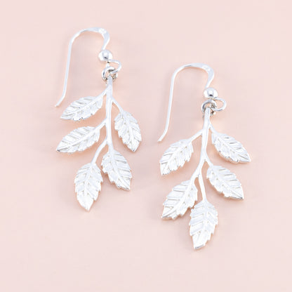 Sterling Silver Leaf and Branch Earrings - The Silver Alchemist