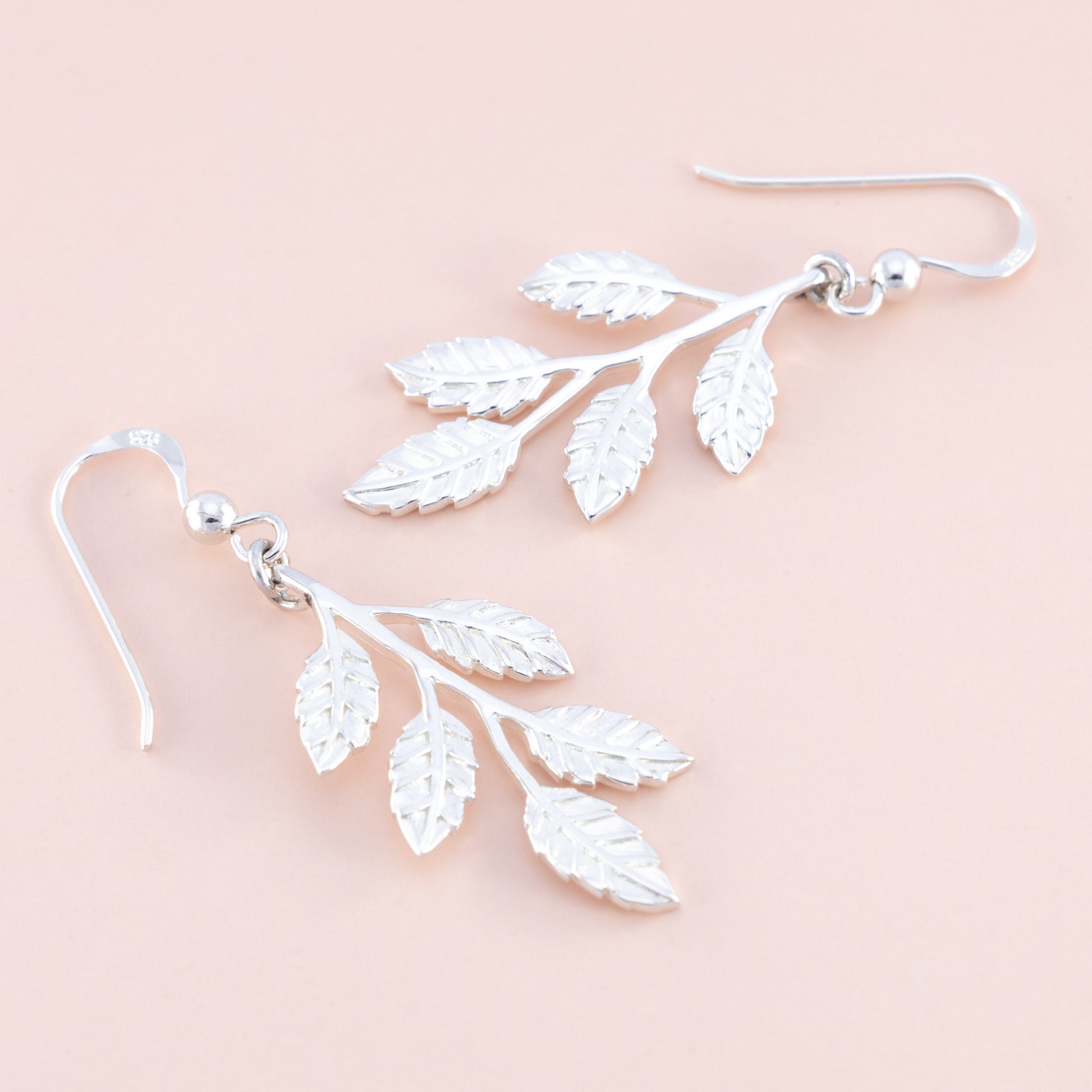 Sterling Silver Leaf and Branch Earrings - The Silver Alchemist