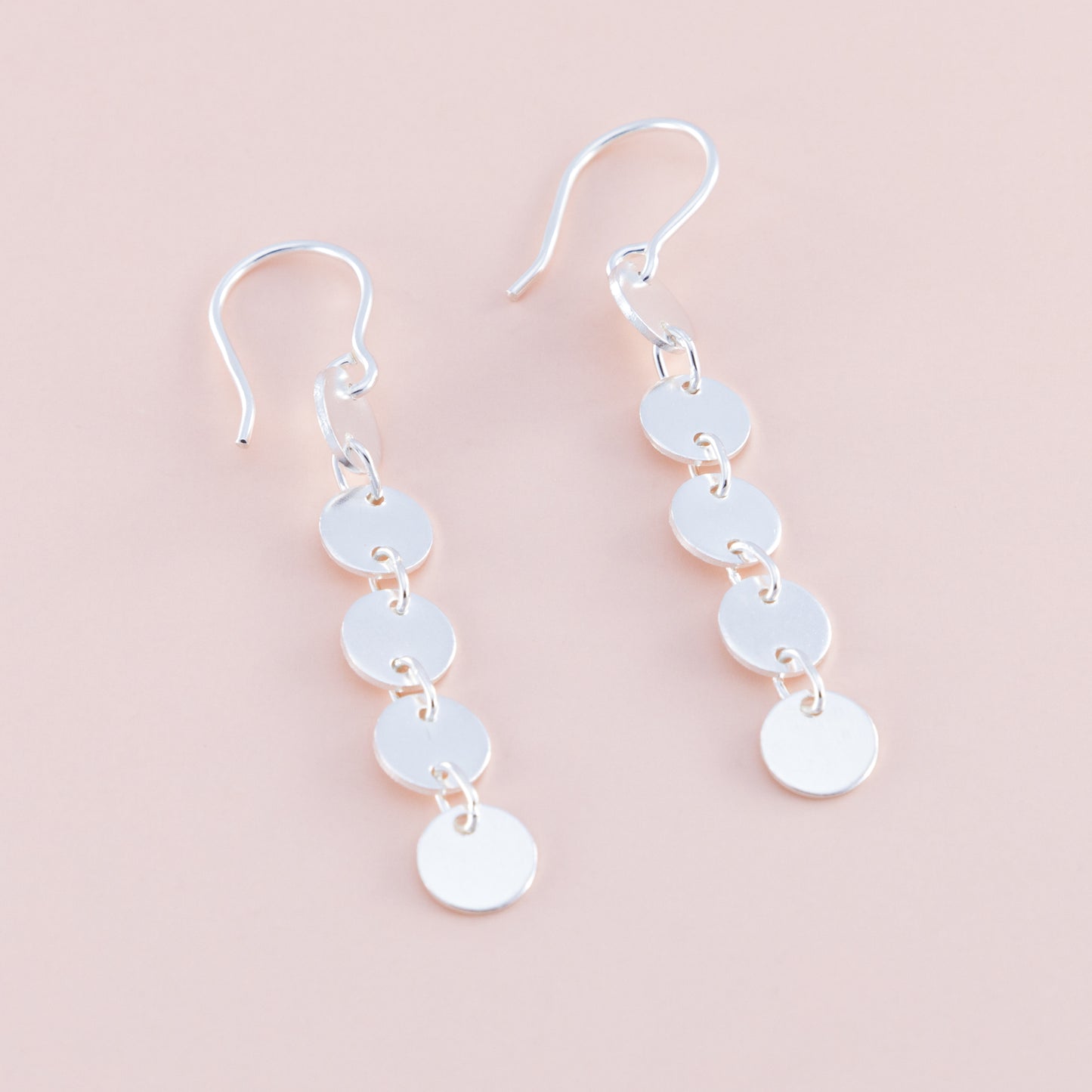 Sterling Silver Multi Disc Drop Earrings - The Silver Alchemist