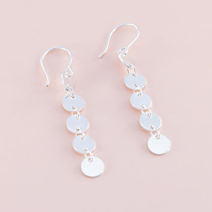 Sterling Silver Multi Disc Drop Earrings - The Silver Alchemist