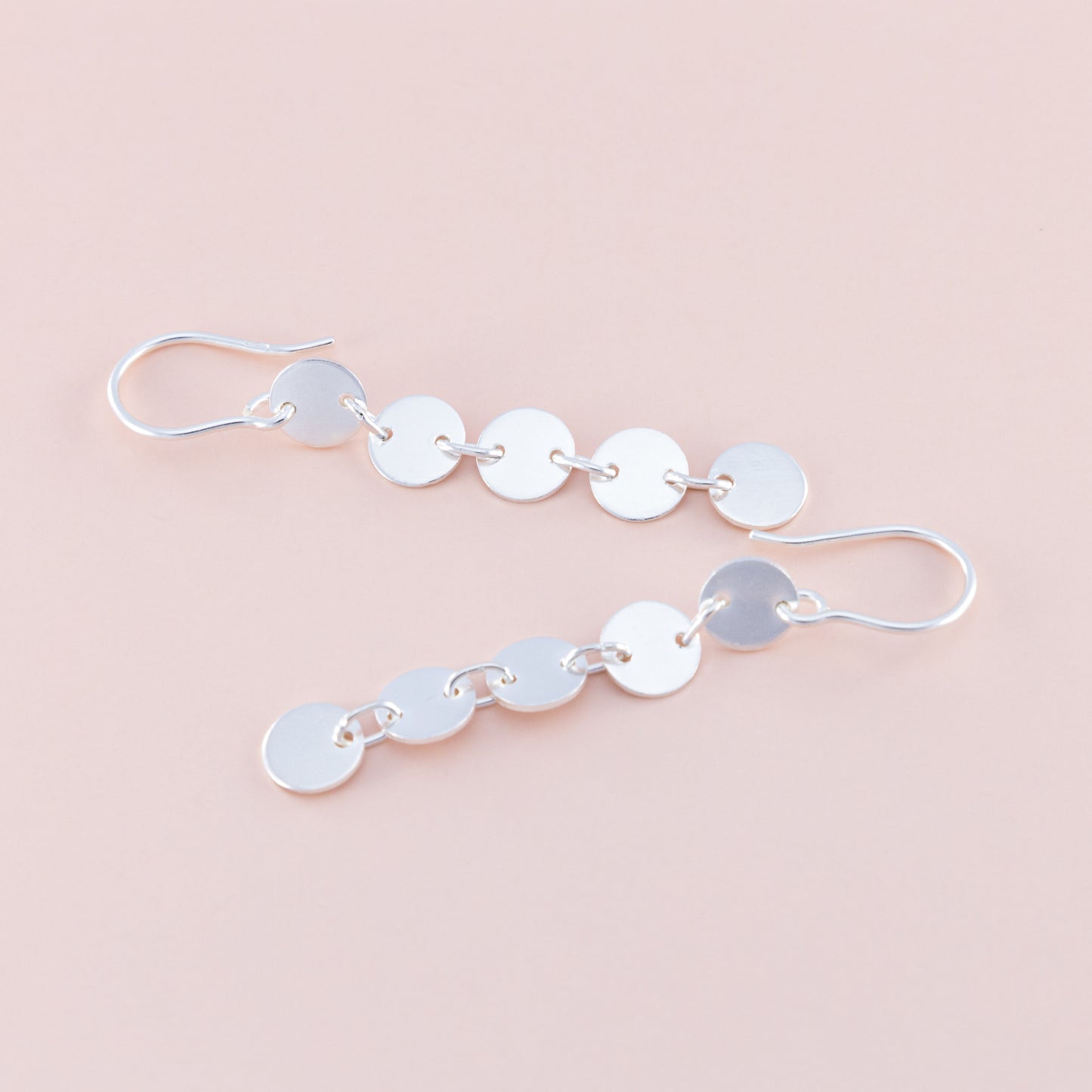 Sterling Silver Multi Disc Drop Earrings - The Silver Alchemist