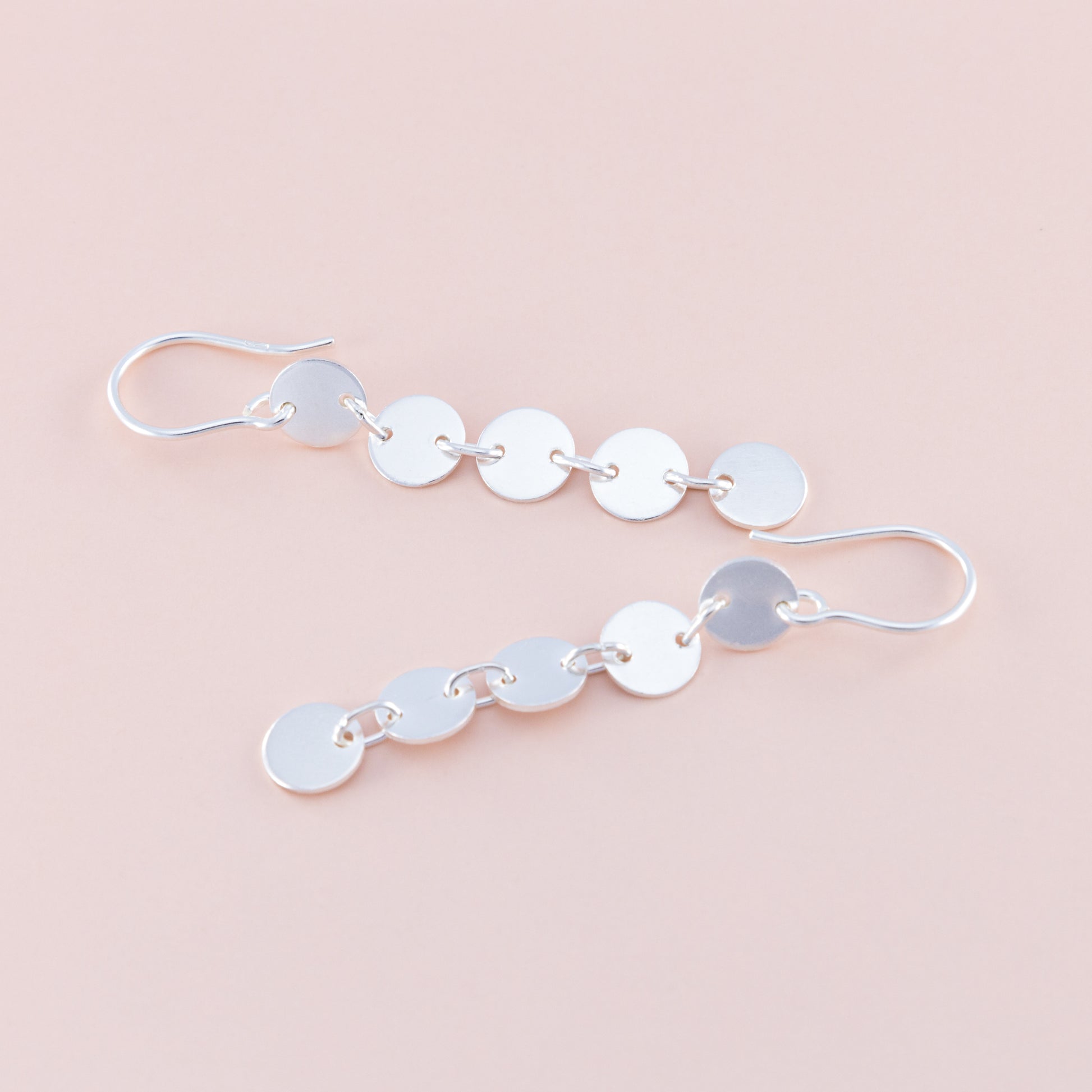 Sterling Silver Multi Disc Drop Earrings - The Silver Alchemist