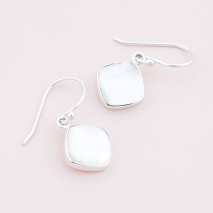 Sterling Silver Mother of Pearl Earrings - The Silver Alchemist