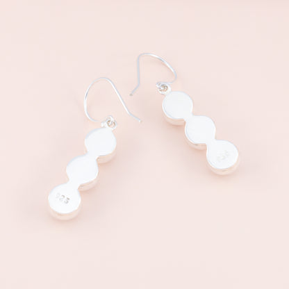 Triple Pearl Drop Earrings