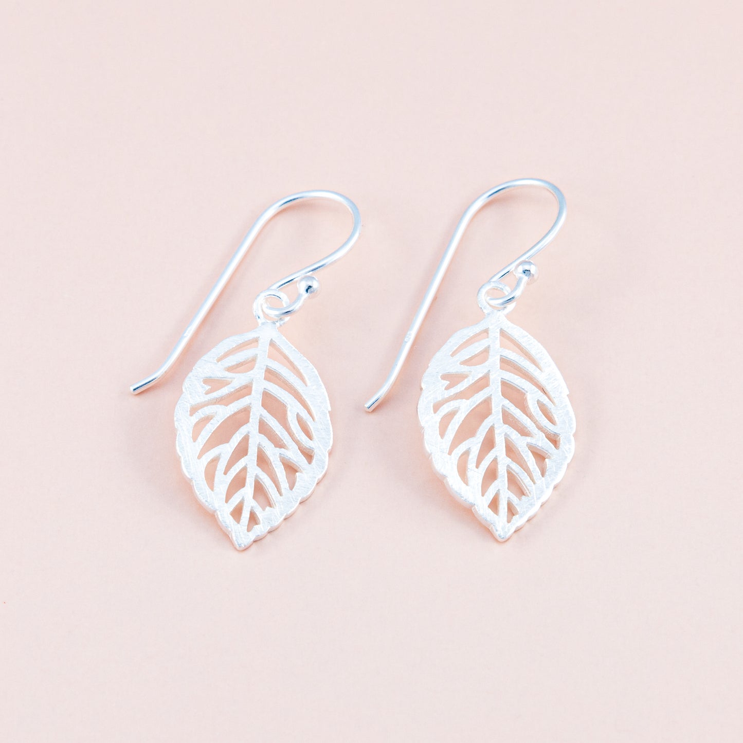 Sterling Silver Matte Leaf Earrings - The Silver Alchemist