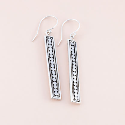 Sterling Silver Rectangular Drop Earrings - The Silver Alchemist