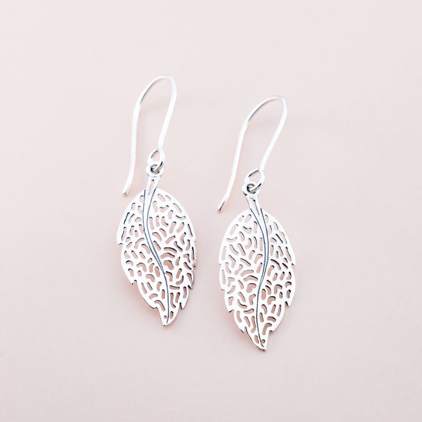 Sterling Silver Intricate Leaf Earrings - The Silver Alchemist