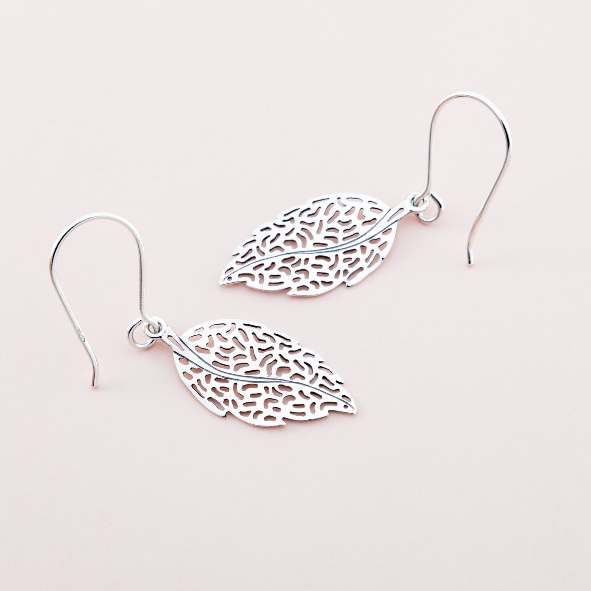 Sterling Silver Intricate Leaf Earrings - The Silver Alchemist