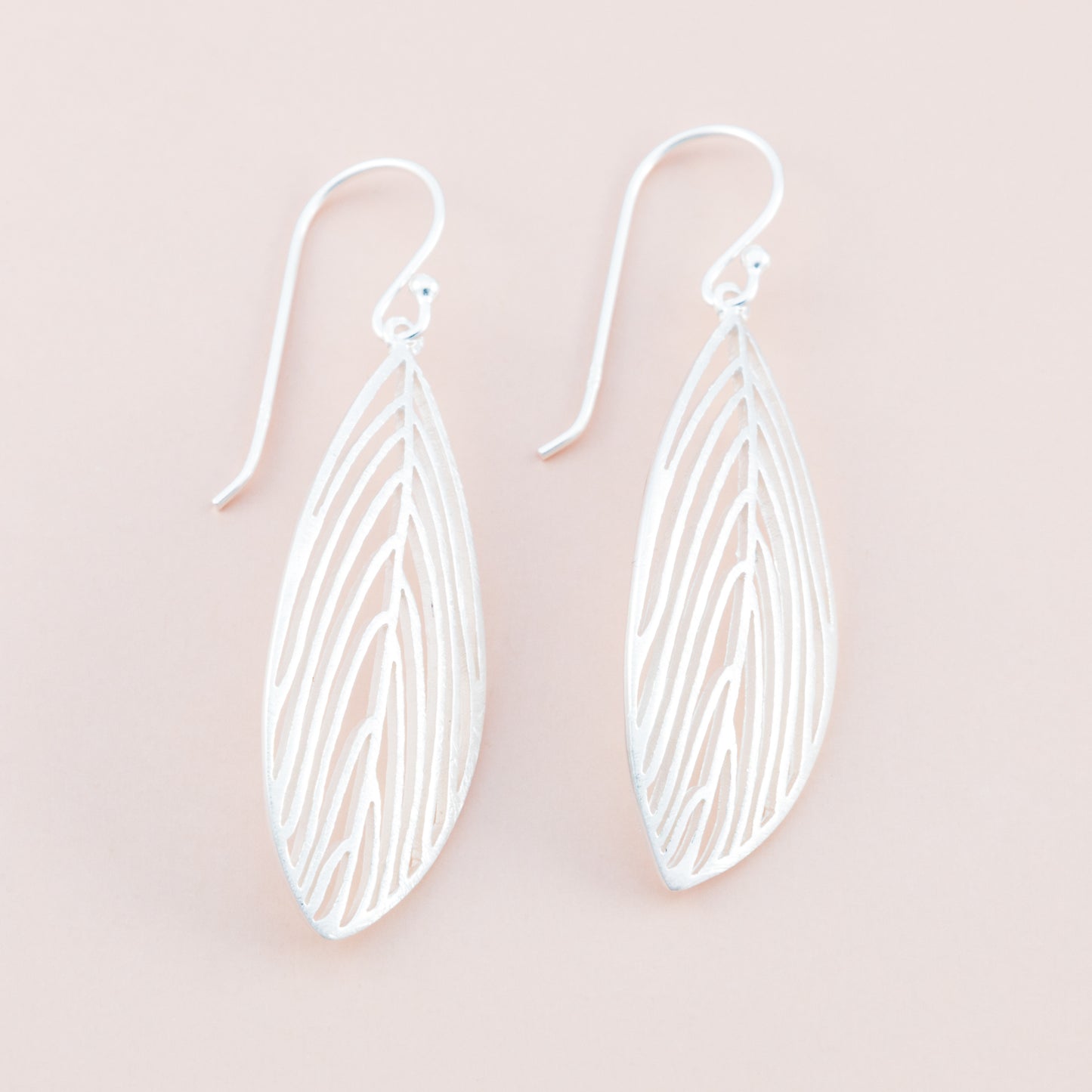 Sterling Silver Feather Drop Earrings - The Silver Alchemist