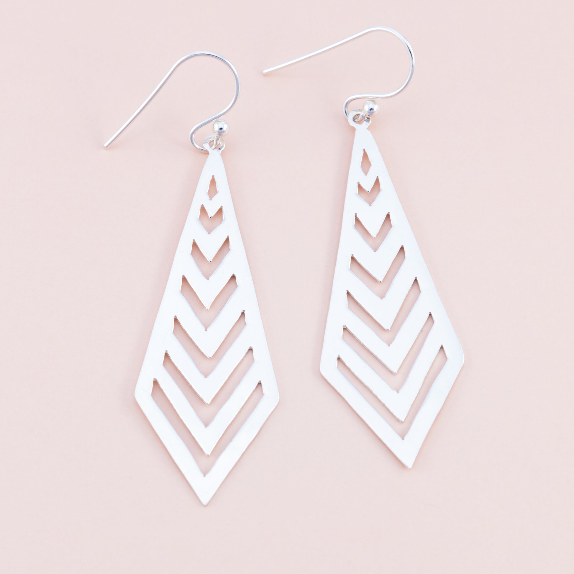 Sterling Silver Arrowed Drop Earrings - The Silver Alchemist