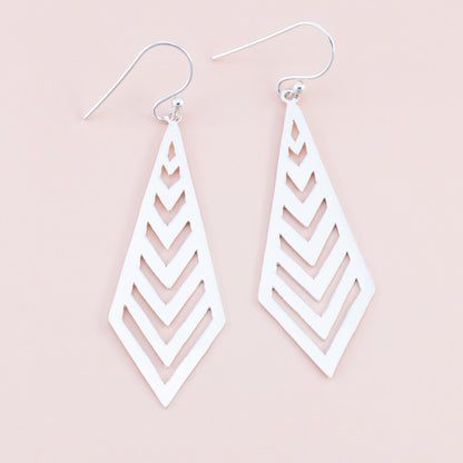 Sterling Silver Arrowed Drop Earrings - The Silver Alchemist