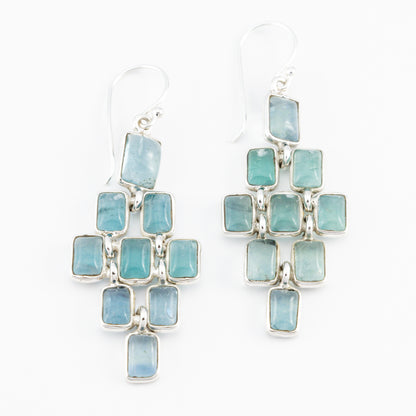 Sterling Silver Apatite Stone Dangle Earrings - The Silver Alchemist