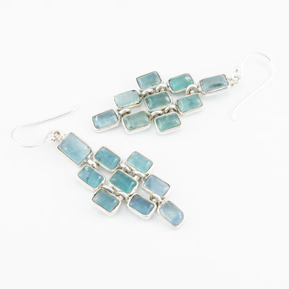 Sterling Silver Apatite Stone Dangle Earrings - The Silver Alchemist