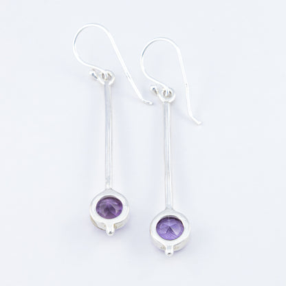 Amethyst Gemstone Drop Earrings