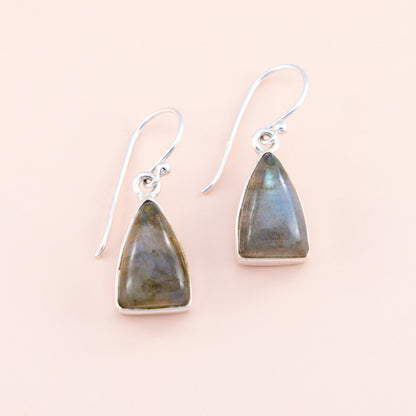 Sterling Silver Labradorite Dangle Earrings - The Silver Alchemist