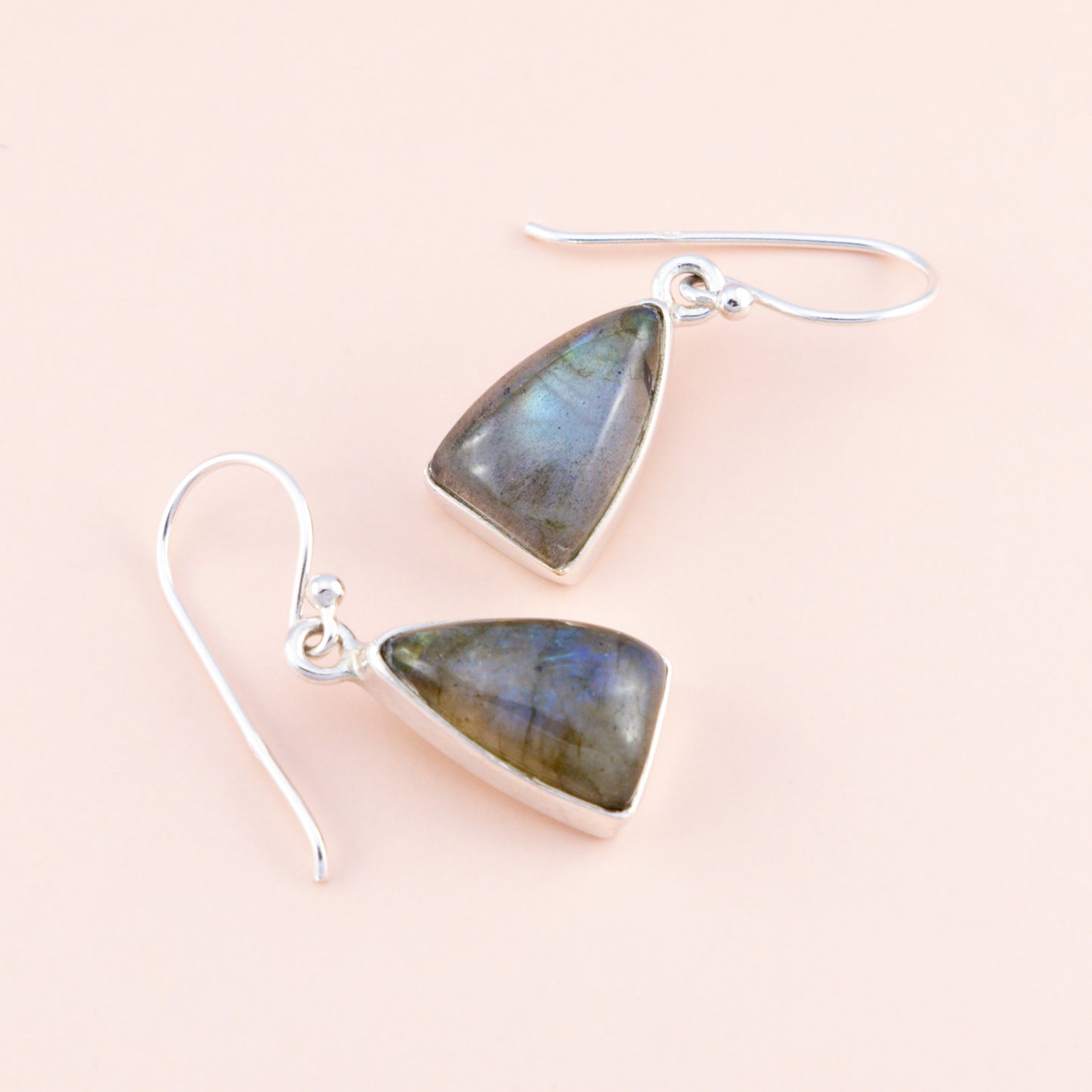 Sterling Silver Labradorite Dangle Earrings - The Silver Alchemist