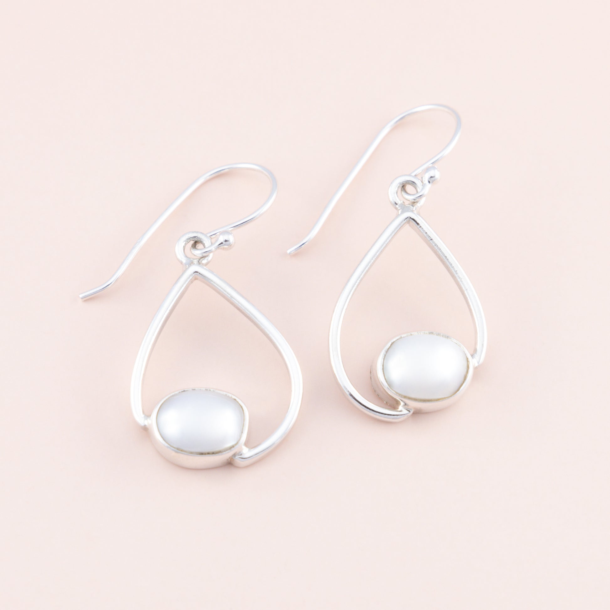 Sterling Silver Water Drop Pearl Earrings - The Silver Alchemist