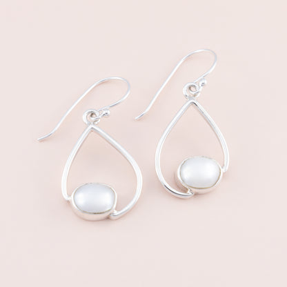 Sterling Silver Water Drop Pearl Earrings - The Silver Alchemist