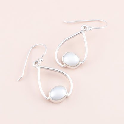 Sterling Silver Water Drop Pearl Earrings - The Silver Alchemist