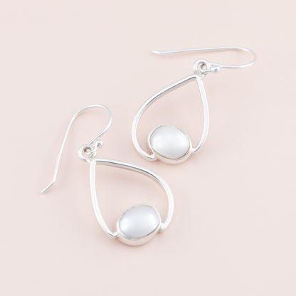 Sterling Silver Water Drop Pearl Earrings - The Silver Alchemist