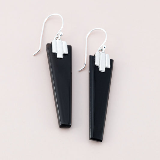 Sterling Silver Black Onyx Drop
Earrings - The Silver Alchemist