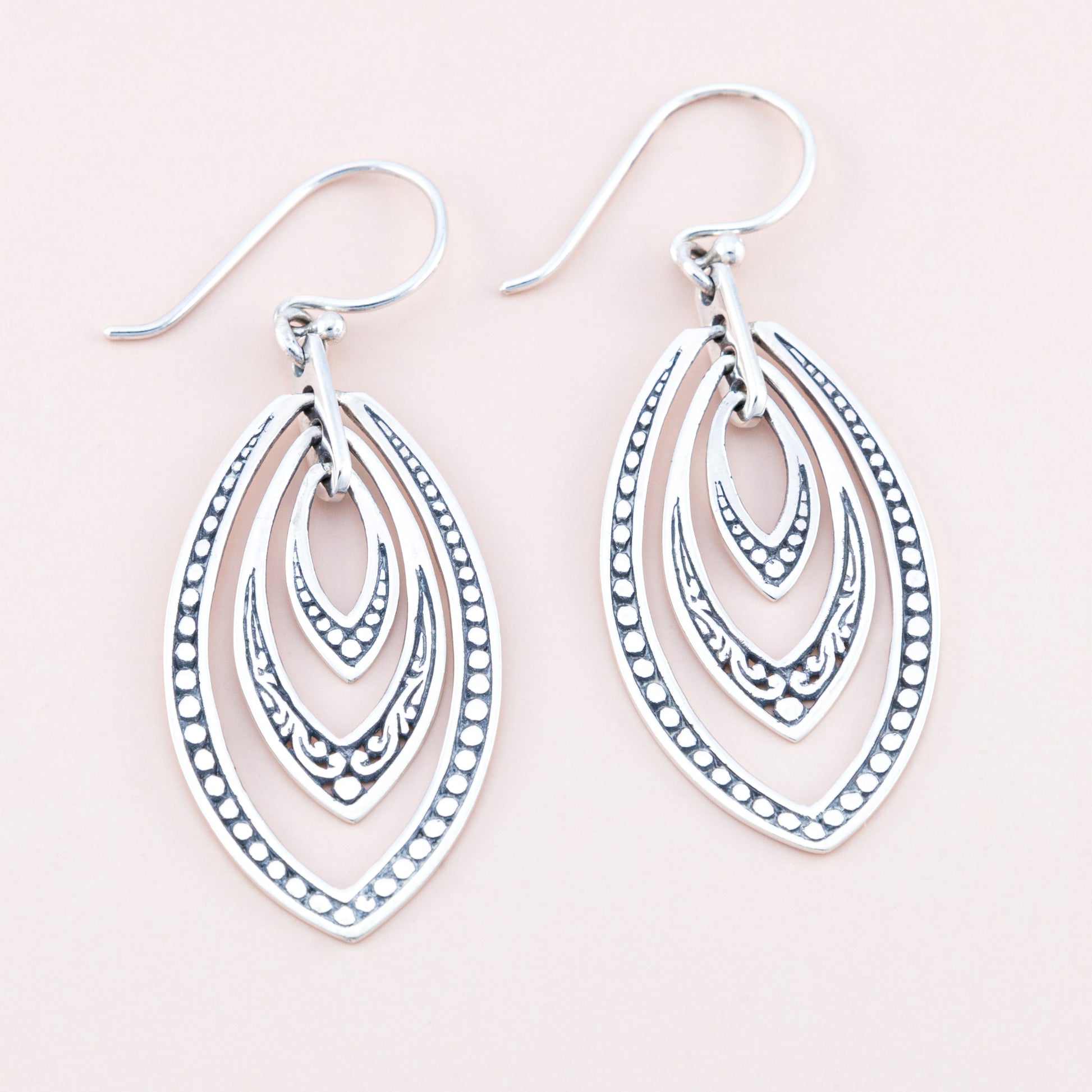 Sterling Silver Multi Teardrop Earrings - The Silver Alchemist