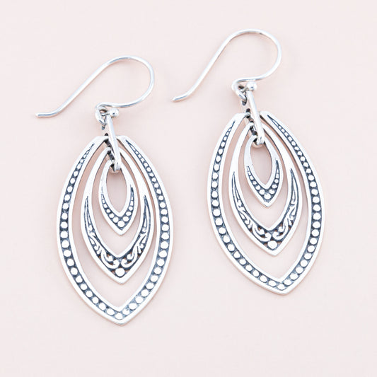 Sterling Silver Multi Teardrop Earrings - The Silver Alchemist