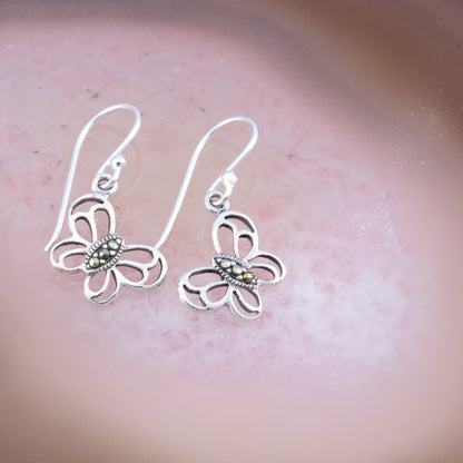 Sterling Silver Marcasite Butterfly Earrings - The Silver Alchemist