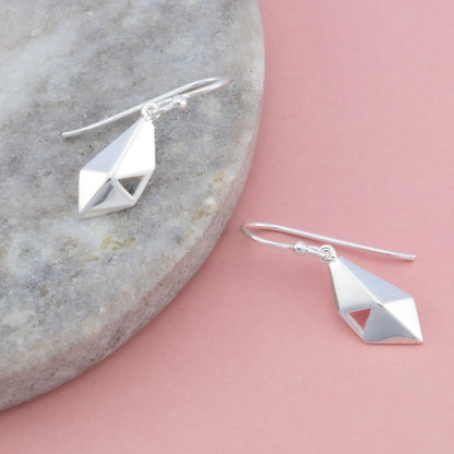 Sterling Silver Geometric Abstract Earrings - The Silver Alchemist