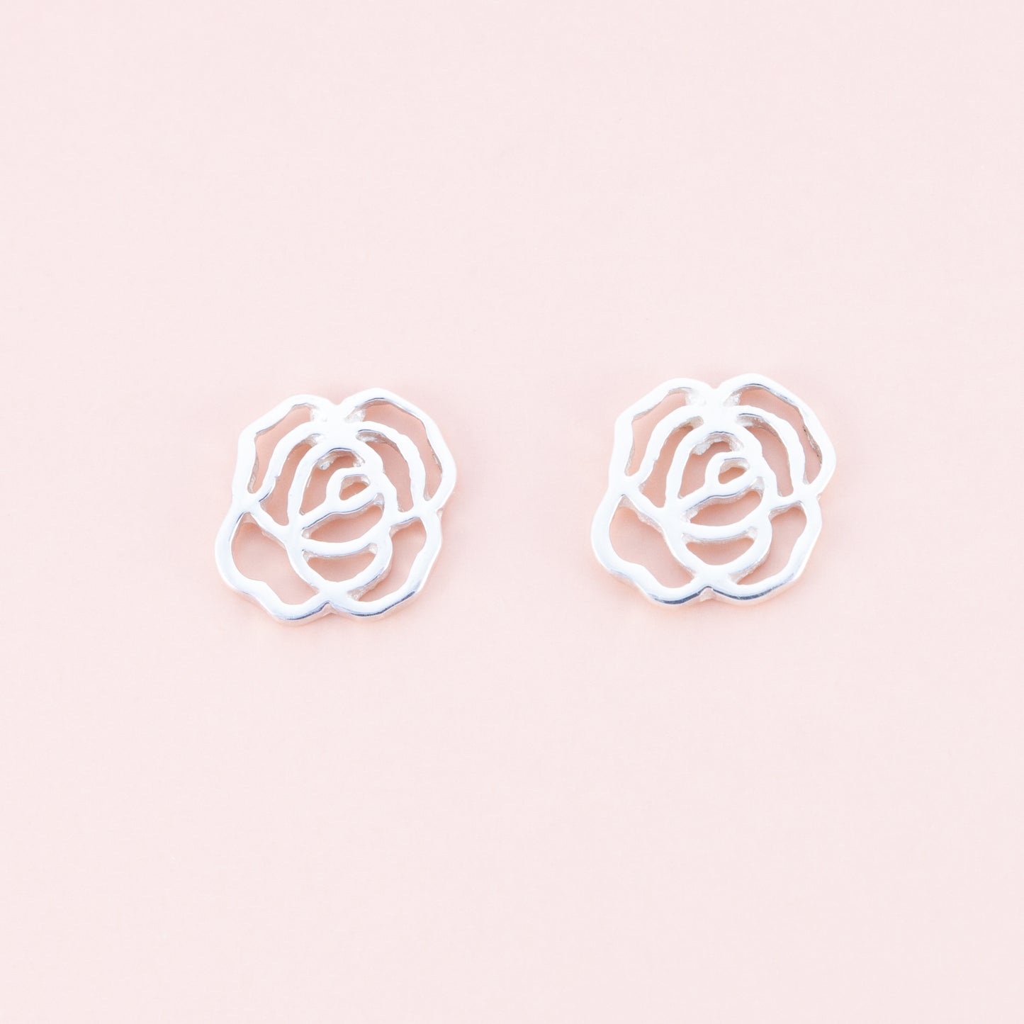 Sterling Silver Rose Studs - The Silver Alchemist