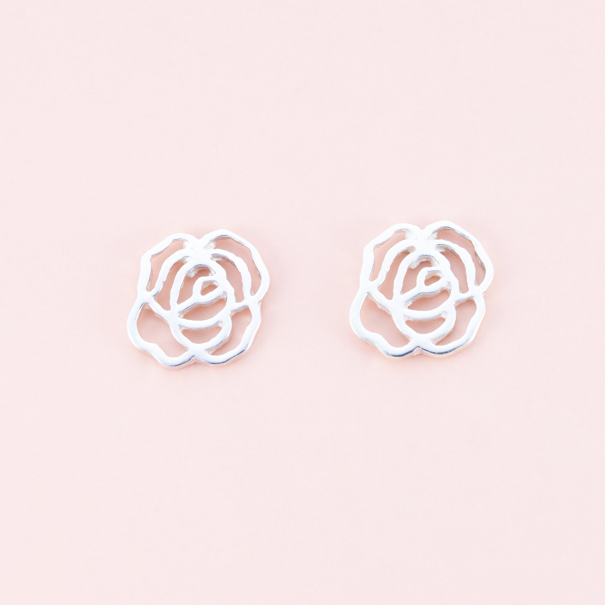 Sterling Silver Rose Studs - The Silver Alchemist